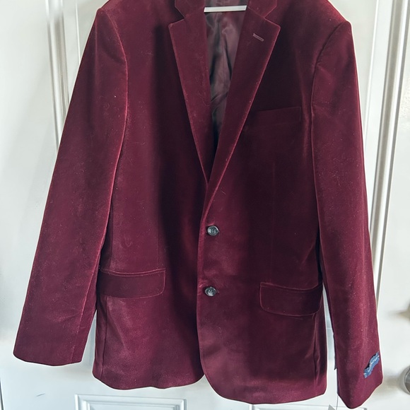Tommy Hilfiger Other - Tommy Hilfiger Rich Maroon Velvet Blazer